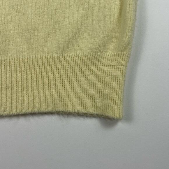 Vintage 70s Yellow V-Neck Sweater Western Horse Cowboy Logo La Costa California - Picture 8 of 8
